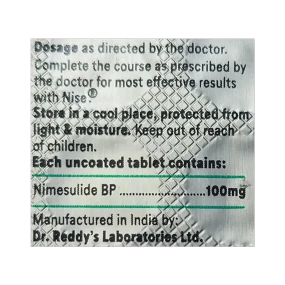 nise 100mg tablet 15's